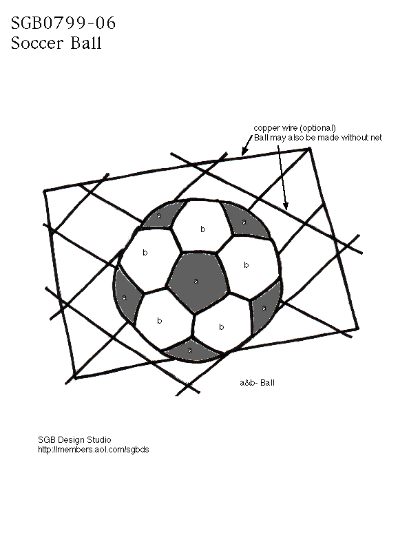 soccer ball stained glass pattern