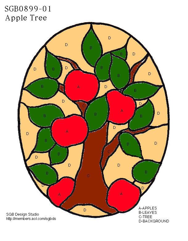 apple tree stained glass pattern