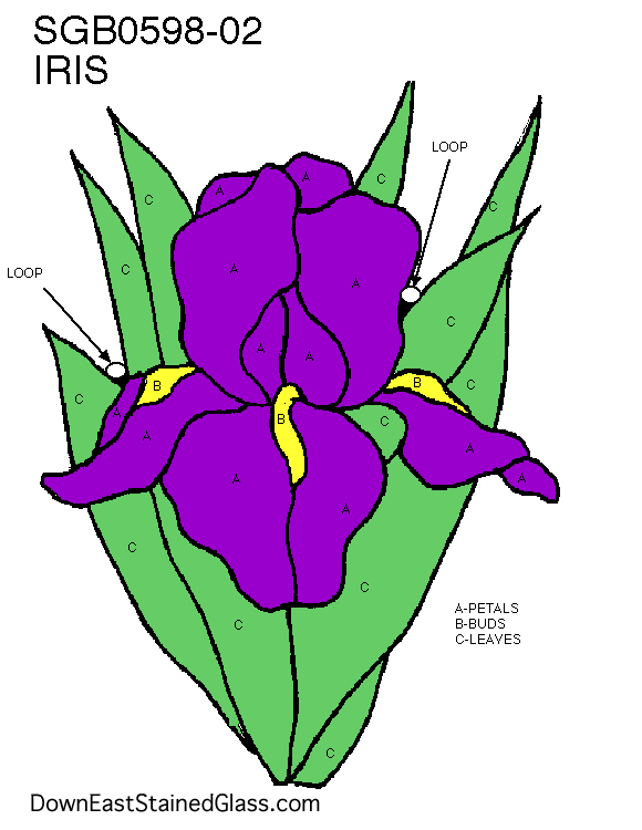 iris stained glass pattern