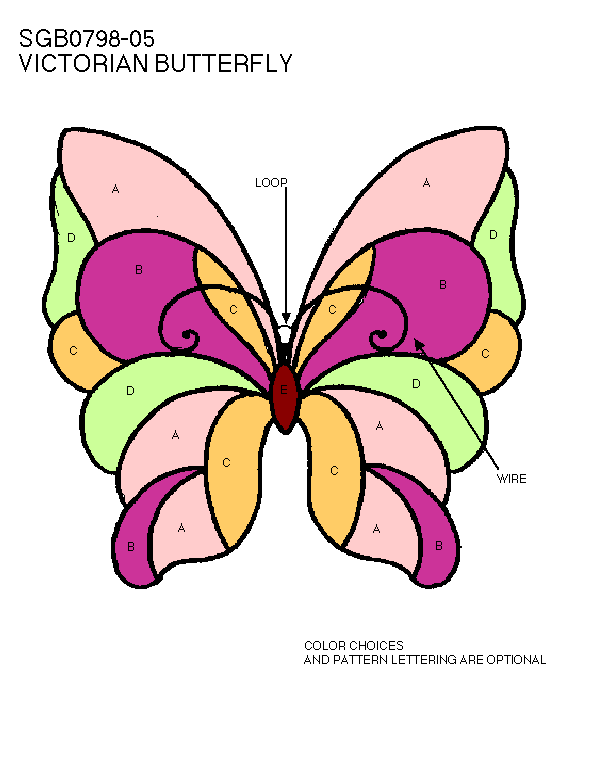 stained glass butterfly pattern