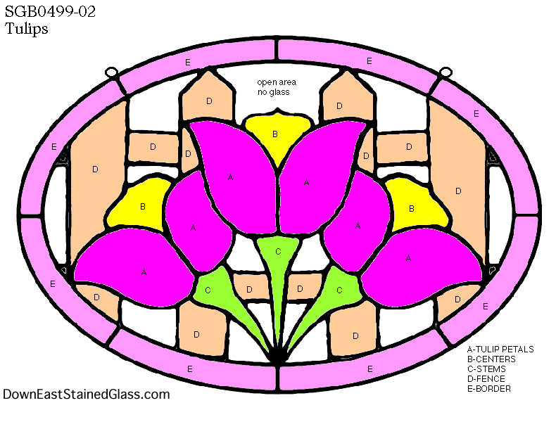 tulips stained glass pattern