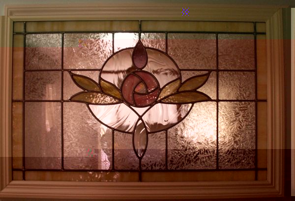 edwardian
                    rose stained glass