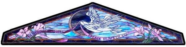 stained glass dove panel