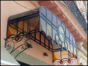 stained glass
                  awning
