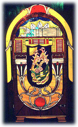 stained glass jukebox