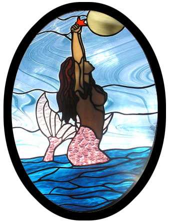 stained glass
                  mermaid