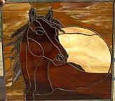 Horse stained glass