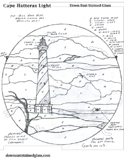 Hatteras Lighthouse Stained Glass
                        Pattern