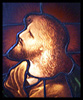 stained glass Christ